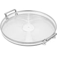 thumbnail image 1 of PENIKOKO Living Room Large Tray Silver Round Serving Platters for Parties 1Pcs, 1 of 5