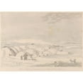 thumbnail image 2 of Charles Hamilton Smith 18x14 Gold Ornate Wood Frame and Double Matted Museum Art Print Titled - Snow Village of Inuit Visited by Captain Lyons, 2 of 4