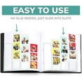 thumbnail image 5 of pbf Scrapbook Photo Album, Guest Book with Photo Insert, Black Scrapbook with Plastic Sleeves & Black Pages, Scrapbook Album for 2x6 Photo Strips, Memory Book, Wedding Scrapbook, 5 of 6
