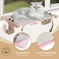 thumbnail image 3 of Cat Window Perch for Indoor, Cat Window Hammock Window Perch, Safety Cat Shelves Space Saving Window Mounted Cat Seat (Pink), 3 of 8