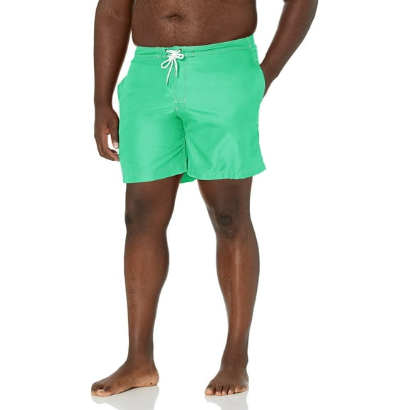TRUNKS Men's Swami 8 Inch Solid Swim Trunk, Kale Green, XX-Large
