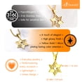 thumbnail image 5 of ‎555Jewelry Ribbed Stainless Steel Box Chain Star of David Necklace for Men & Boys, Small Jewish Star Necklace for Women, 24 Inch, Gold, 5 of 8