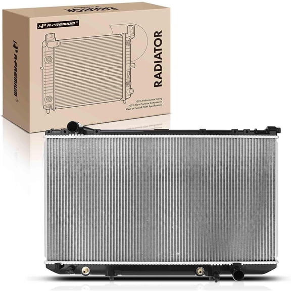 A-Premium Engine Coolant Radiator Assembly with Transmission Oil Cooler Compatible with Lexus LS400 1990-1994 V8 4.0L, Automatic Transmission, Replace# 8011304, 1640050021