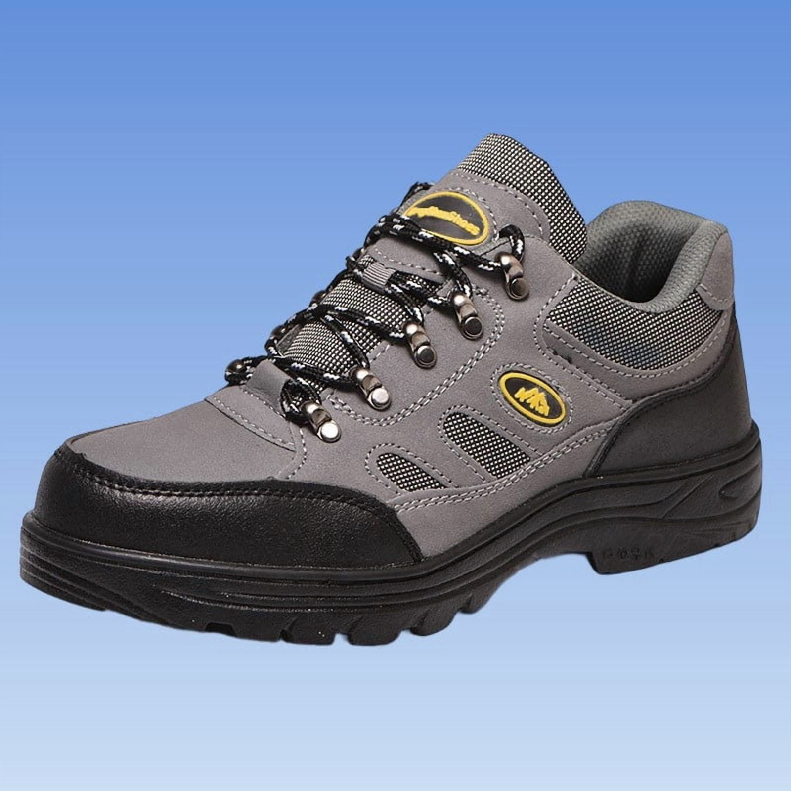 Womens Hiking Shoes Low Top Non Slip Trail Sneakers Comfortable Walking Shoes Durable Rubber Outsole Lightweight Outdoor Gray,Size 7