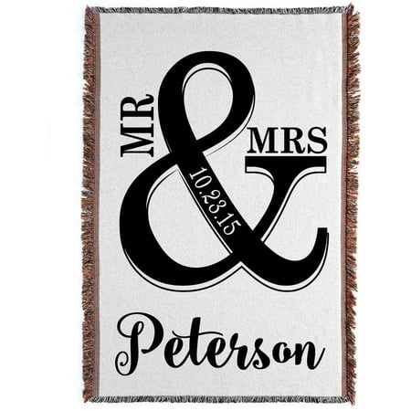 Personalized Mr. & Mrs. Throw Blanket