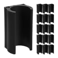 thumbnail image 1 of 30 protectores para patas de silla en forma de U para taburetes de bar, almohadillas antideslizantes y tapas negras para tubos deslizantes., 1 of 6