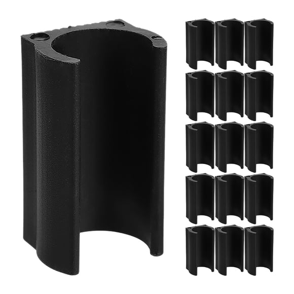 30 protectores para patas de silla en forma de U para taburetes de bar, almohadillas antideslizantes y tapas negras para tubos deslizantes.