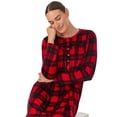 thumbnail image 6 of Aria Women’s Long Sleeve Strech Velour 44" Sleepwear Gown, Sizes S-4X, 6 of 6