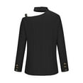 thumbnail image 5 of Timegard Tops for Women Cold Shoulder Long Sleeve Turtleneck Blouse Fall Work Dressy Casual Tunic Tops, 5 of 6