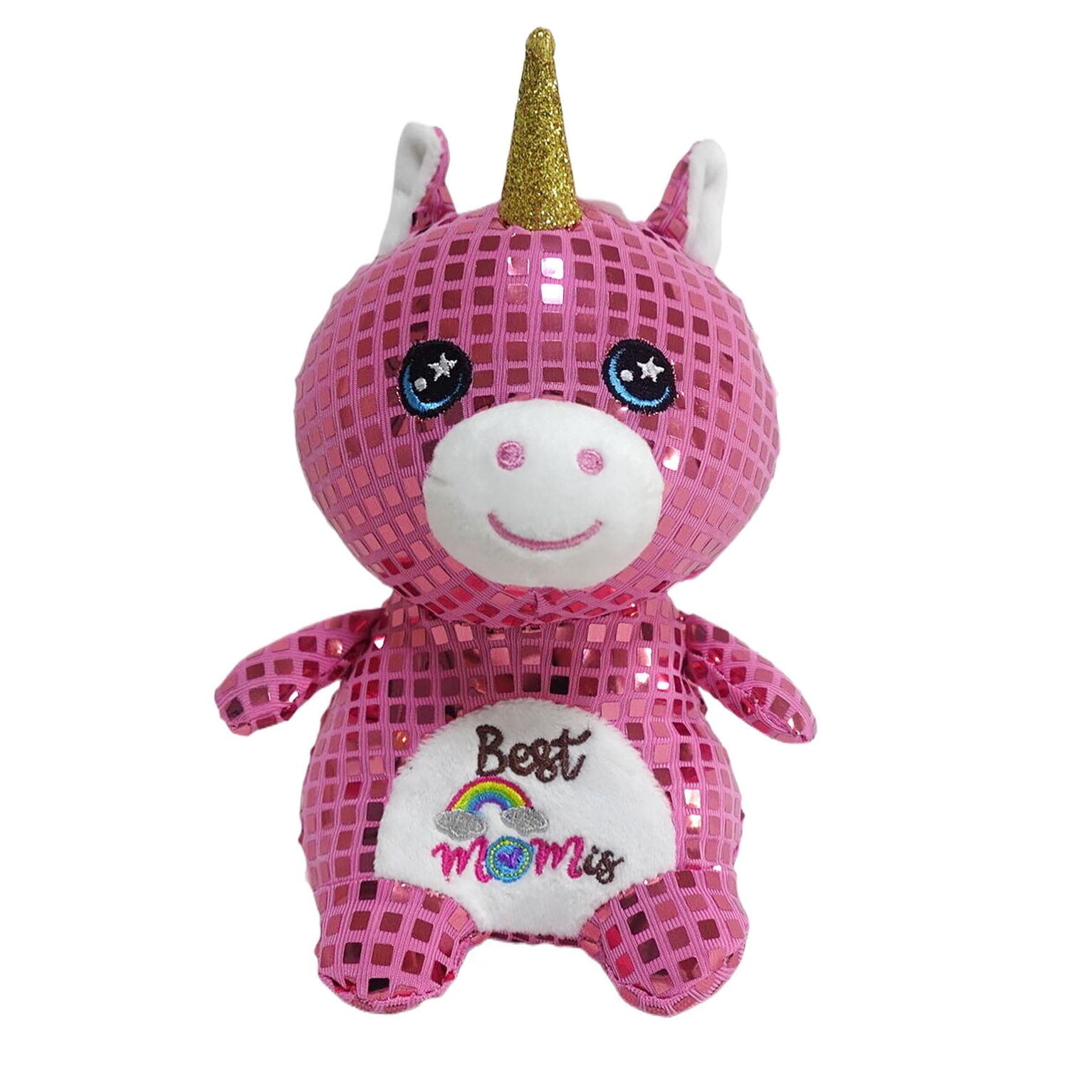 Way To Celebrate Mother's Day Plush Disco Fabric Unicon Pink,6.5inch Height,for 3 years and up