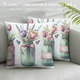 thumbnail image 3 of GOSMITH  Spring Pillow Cover Flowers Vase Decoration Holiday Farmhouse Summer Pillow Case Decor for Home Sofa Couch, 3 of 5