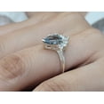 thumbnail image 6 of Aquamarine Halo Ring-Unique Aquamarine Wedding Ring-Natural Aquamarine Anniversary Ring For Her-Aqua Bridal Ring-925 Sterling Silver-R716, 6 of 23