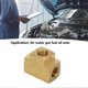 thumbnail image 3 of 8mm Female T Fitting Brass 1/8in Thread 3 Way Pipe Connector for Air Water Gas Fuel Oil Auto, 3 of 5