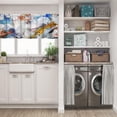thumbnail image 5 of LALILO Kitchen Curtain Valance Spring White Flowers Rod Pocket Window Curtain 52"x 18" Set of 2, 5 of 7