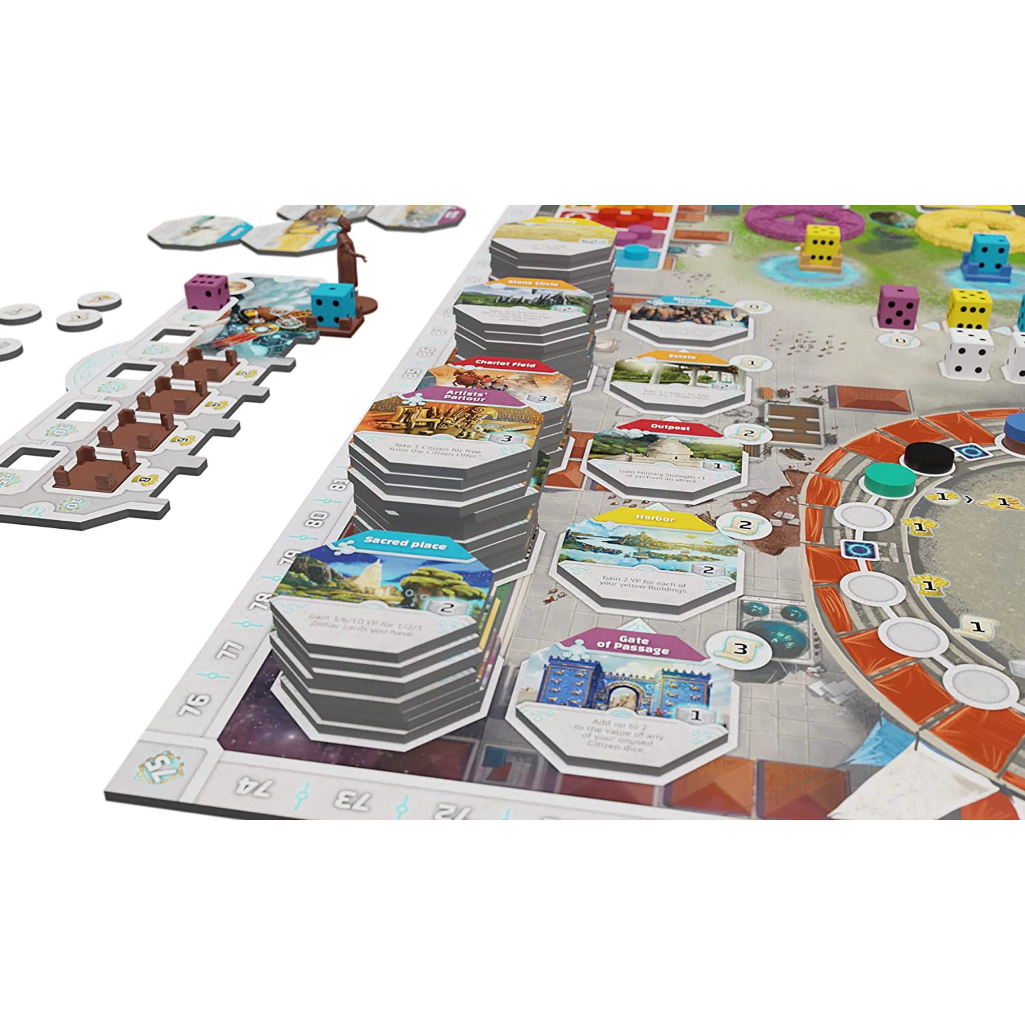 Origins: First Builders - City Building Game, Board & Dice, Play As A Powerful & Space-Faring Ancient Race, Help Earth Build Itself, Ages 14+, 1-4 Players, 60-120 Minute Playing Time