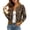 Yellow, variant on Womens Cardigan Cozy Crew Neck Long Sleeve Leopard Print Button Down Loose Knit Sweater For Fall Baggy Wear