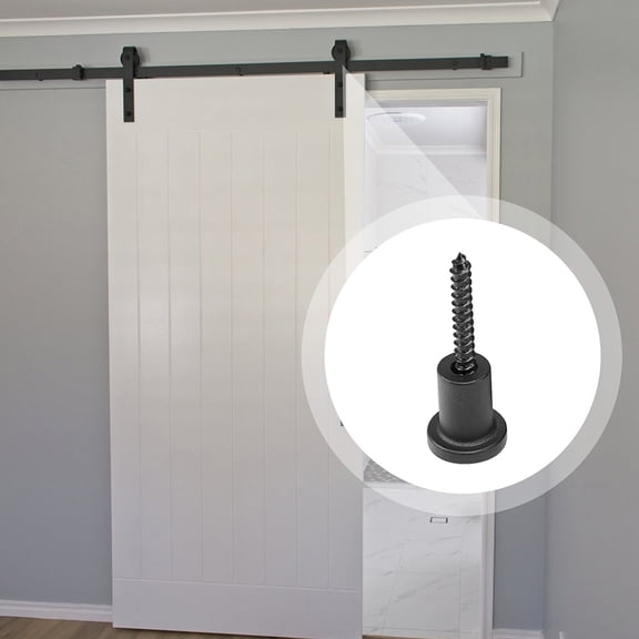 WRITWAA Black Carbon Steel Sliding Barn Door Track Connector Set for Easy and Smooth Door Installation Hardware