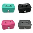thumbnail image 1 of YWIYIUD 4PCS Small with Key Portable Metal Box with Lock and Slot for Teens and Adults MoneySaving Box Small Storage Box with Handle for Home Daily Use, 1 of 6