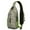 Gray Christmas Icon, variant on Sling Backpack,Dark Green Christmas Ornament Pattern Crossbody Bag with Water Bottle Holder,Waterproof Sling Bag for Men/Women with Chest Phone Holder for Hiking,Travel