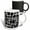Multicolor, variant on 3drose, Interlocking White Squares Artistic Design, 11oz Magic Transforming Mug