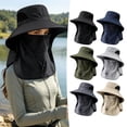thumbnail image 4 of BESEW7 Outdoor Sun Protection Bucket Hat for Men Women, Fishing Sun Hat with Detachable Neck Flap for Hiking Gardening Beach Boating Travel Gray, 4 of 8