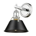 thumbnail image 2 of Yep by Golden Lighting Orwell 1-light Vanity in Chrome and Matte Black shade, 2 of 2