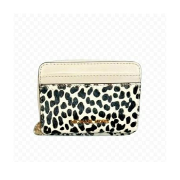 Michael Kors Jet Set Travel Signature Medium Zip Around Card Case Wallet (Light Cream 2) 35F4GTVD2H-289