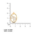thumbnail image 4 of Auory Dual Heart White Gold Plated Pendant with Sparkling Moissanite Studded Stones for Women, 4 of 8