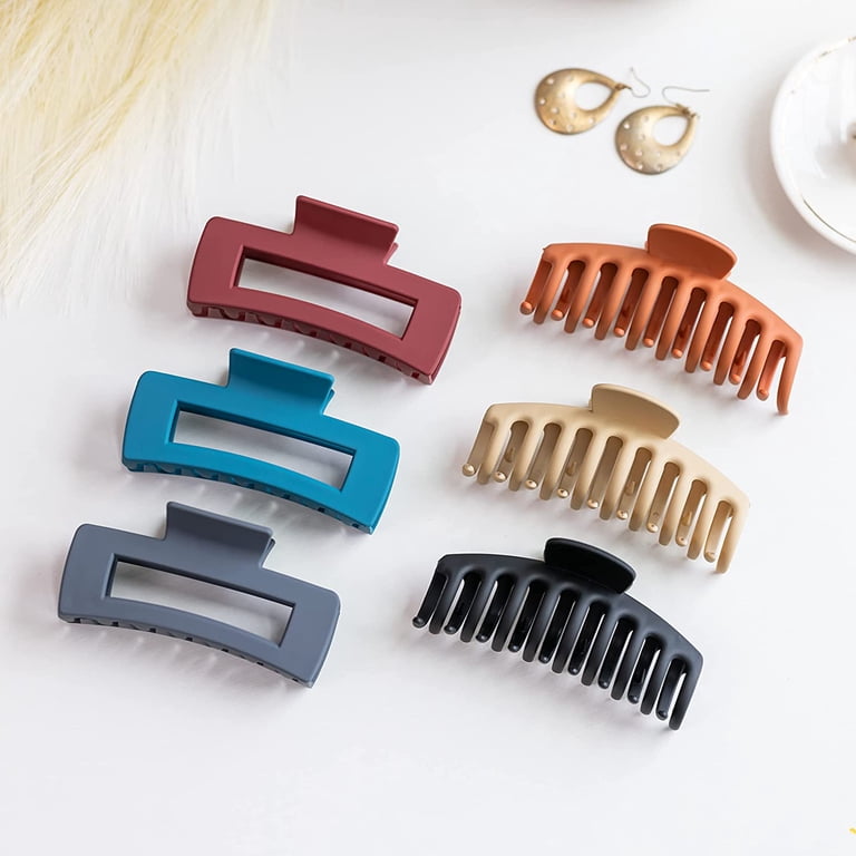 SANZIX 6 Pcs Hair Claw Clips For Women - 2 Styles - 6 Matte  display picture 3