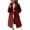 Red, variant on Atogsazn Womens Fuzzy Winter Coat Fleece Long Sleeve Thick Warm Jacket Button Down Tops Outerwear Clothing Outfit 01-Dark Green M Fashion