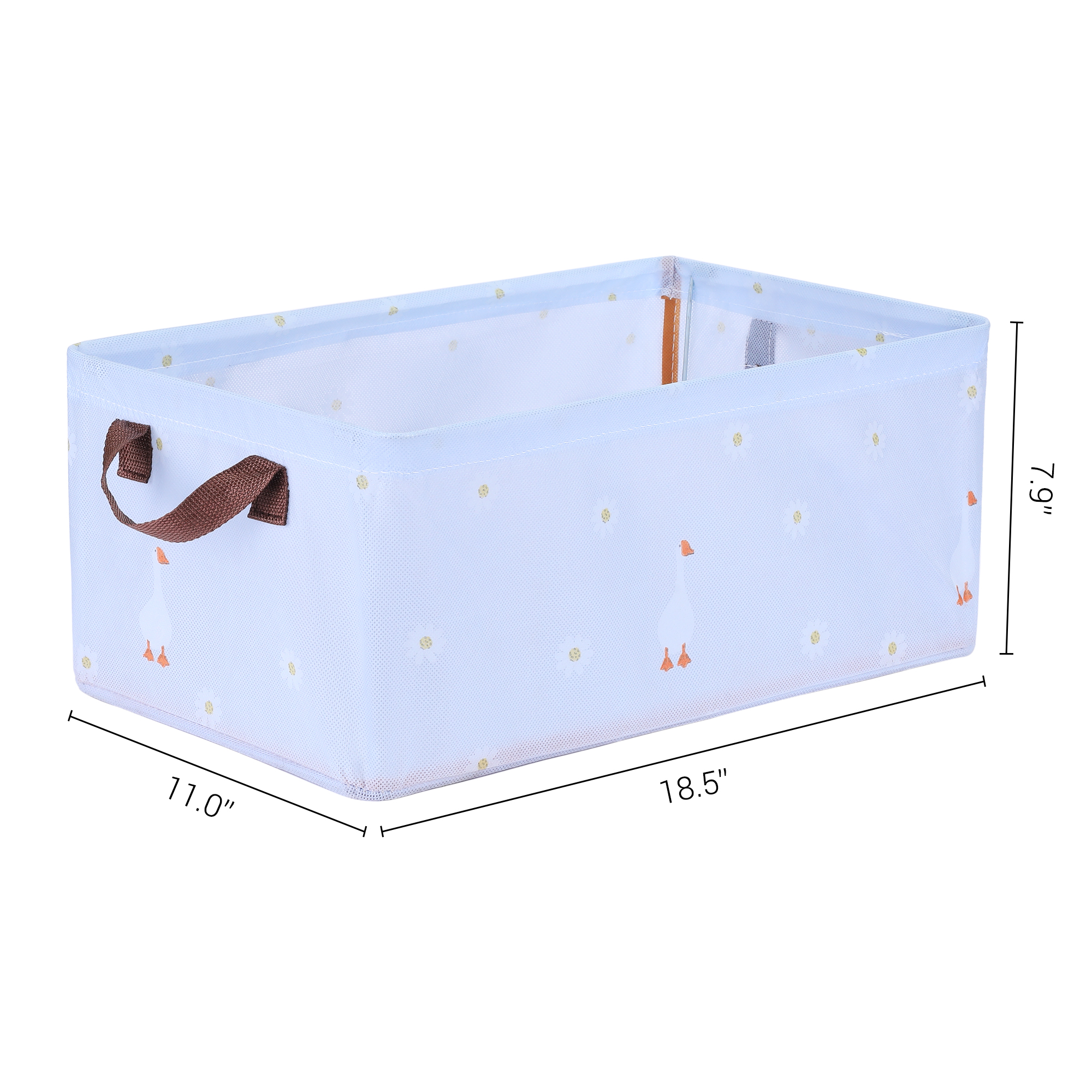 Unique Bargains Storage Cube, 1 Pack Fabric Storage Bins with Handles Blue