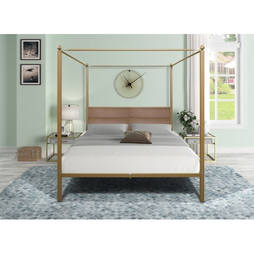 Queen Canopy Bed Frame - Raina Canopy Bed Frame Contemporary Modern Furniture Modway : Modway raina metal queen canopy bed frame wit.