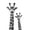 Unframed, variant on Art.com Safari Profile Collection - Portrait of Giraffe and Baby White Edition IV Stretched Canvas Print Wall Art by Philippe Hugonnard, 16" x 24"