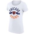 thumbnail image 2 of Women's G-III 4Her by Carl Banks White Chicago Bears City Team Graphic Lightweight Fitted Crewneck T-Shirt, 2 of 3