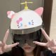 thumbnail image 4 of Casco de motocicleta con orejas de gato para niños y adultos, protección solar, lindo, de bambú, Libélula, HelloKitty, Verano, 4 of 5