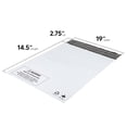 thumbnail image 2 of HouseLabels 14.5x19 Inch (Size #6) 25 Pcs Strong, Tearproof White Returnable Poly Mailers with Suffocation Warning and a Second Adhesive Strip which Creates a New Closure for Return Shipping, 2 of 9