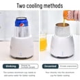 thumbnail image 4 of Desktop Fast Cooling Beverage Chiller, Mini Electric Instant Drink Cooler Quickly Cool Down to 2°C, 2 Cooling Modes Portable Refrigeration Cup for Soda Can, Beer, Coffee, Juice, Home Office Dorm Use, 4 of 7