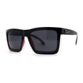 thumbnail image 3 of Locs Retro Horn Rim 2 Tone Mens Sunglasses Black Red, 3 of 4