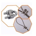 thumbnail image 4 of M5 Cable Ties U-bracket Bolt Cable Clip 304 Stainless Steel Cable Clamp Saddle Wire Rope Clips for Outdoor Clothes Rack 20PCS, 4 of 5