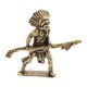thumbnail image 1 of Estatua de soldado de latón pequeña, figura de luchador de escritorio en miniatura, escultura para con palo largo, 1 of 9