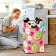 thumbnail image 5 of Yayeee Freestanding Laundry Hamper with Handle Collapsible Large Storage Basket for Clothes, Floral Raspberries, 5 of 7