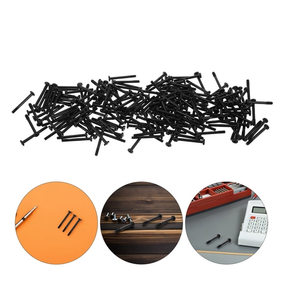NICERIO 200Pcs Black Computer Screws for Pc Case Fan Mounting with Metal Self Tapping Design