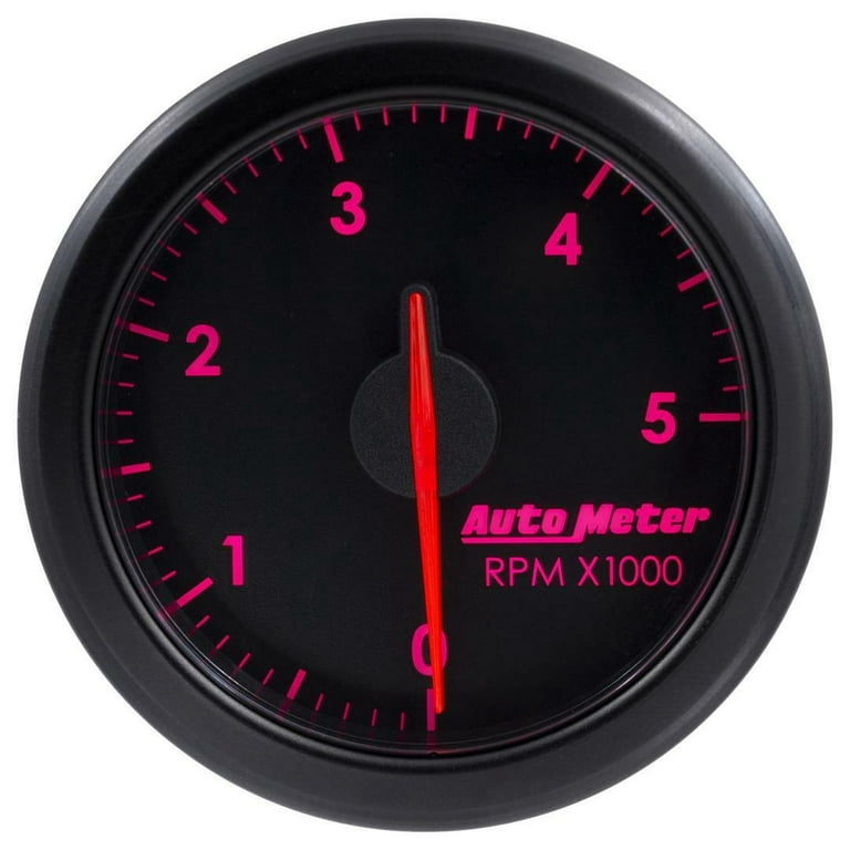 AutoMeter 9198-T AirDrive Tachometer; 2-1/16 in.; Black Dial Face; User  Selectable LED; Electric Air-Core; 0-5000 RPM; Works w/Most OBDII Vehicles;  
