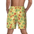 thumbnail image 4 of Uemuo Floral Strawberr Pattern Mens Swim Trunks Quick Dry Board Shorts with Mesh Lining, Stretch Beach Shorts Quick Dry No-Chafing Board Shorts-, 4 of 9