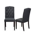 thumbnail image 1 of Queensons Clare Chaises de Salle à Manger, Gris Foncé (Ensemble de 2), 1 of 7