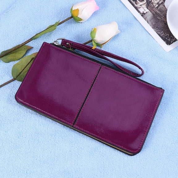 ORDDIART Purple Clutch Purses for Women Evening Use with Zipper Closure 1Pcs