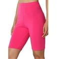 thumbnail image 4 of QATAINLAV 3 Pack High Waisted Biker Shorts for Women Gym Compression Workout Yoga Shorts Casual Solid Going Out Running Short Pants 2025 Summer Tight Leggings Camisas Para Hombres Hot Pink XL, 4 of 9