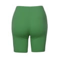 thumbnail image 3 of A2Y Women's Basic Solid Premium Cotton Mid Thigh High Rise Biker Bermuda Shorts Kiwi 2XL, 3 of 5