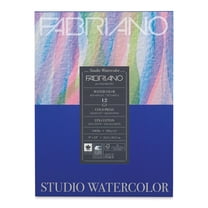 Fabriano Studio Watercolor Pad, Cold-Press, 9" x 12", 140 lb., 12 Sheets