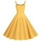 thumbnail image 5 of Vestido de fiesta sin mangas para mujer de los años 50: estampado floral, corte A, poliéster, cinturón extraíble, ropa de cóctel y fiesta, tallas S-XXL, contorno de pecho 88-104 cm, lavado a mano e, 5 of 5